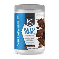 KetoLogic Keto BHB - Exogenous Ketones Supplement | Supports Ketosis & Weight Management, Increases Energy & Focus | Low Carb, Electrolytes, Beta-Hydroxybutyrate BHB Salts | Chocolate - 30 Servings
