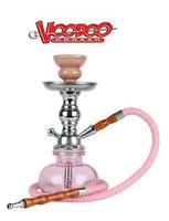VoodooTM! 10" Mini Diamond 1 Hose Glass Hookah (Pink)