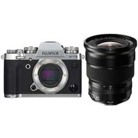 Fujifilm X-T3 Mirrorless Camera Body, Silver - Fujifilm XF 10-24mm (15-36mm) F4.0 OIS Lens, Black