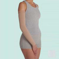 Juzo 2002MXCGLSB06 III Soft Circular Knit Arm Sleeve 30-40 mmHg Long Max with Silicone Border - White