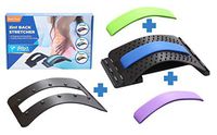New 2020 2-in-1 Back Stretcher Combo for Lower and Upper Back Pain Release - Posture Correction - Lumbar Support for Office Chair