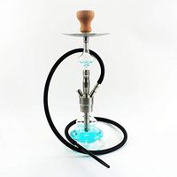 Shisha Set Single Hose Gross Deluxe Stainless Shisa Complete Set Complete Accessories Need to Assemble Glass Hookah Hookah Shisha