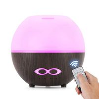 Marchred Cool Mist Diffuser,400ML Essential Oil Diffuser with 7-Color Mood Lights and Remote，Baby Humidifier with Adjustable Mist Output, Auto Shut Off, for Office Home Bedroom Living Room (Dark)