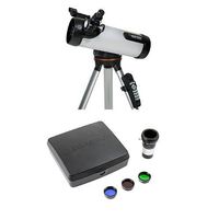 Celestron 114LCM Computerized Telescope (Black) with Mars Observing Telescope Accessory Kit/Deluxe kits and Eyepiece Filter