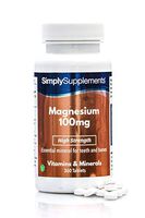 Magnesium 100mg | 360 Tablets | High Strength | Supplement for Healthy Bones & Teeth | 100% Money Back Guarantee | Manufactured in The UK