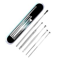 Rurah Portable Ear Pick Cleaner Stainless Wax Curette Remover Tool Health Care Steel Earpick Cleaning Spoon