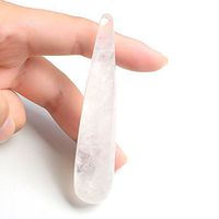 ruhong 11cm Natural Quartz Healing Clear Crystal Point Wand Massage Face Body Healing Exercise Tool Roller Stick Love Stone Healthy Gift