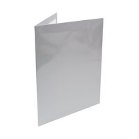 Four Point ELPF14140 - 8.5" x11" Film Laminated Pocket Folders, Versatile and Reusable, Silver Clr, Heavy Weight, 2 pockets & Business Card Slits, 200 Per Pack, Made in USA