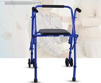 XIAOXIAO Forearm Walker,The Old to Help The Train Operation Can Sit Folding Portable Walking Car Aluminum Alloy Support Step Walker