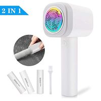 Fabric Shaver, Electric Lint Remover with Sticky Lint Roller 2 in 1, USB Rechargeable Removeable Depiller Shaver,Dual Protection for Clothes,Quickly and Effectively Remove Bobbles,Fluff,Fuzz,Balls