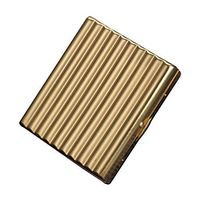 Exttlliy Portable Pure Copper Thin Pocket Carrying Cigarette Case Box for Holds Regular Size Cigarettes (20 Count)