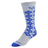 College Edition NCAA (Team) Premium Made in The USA Knee High Dress Socks – Jersey Knit Argyle, Large,Gray