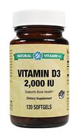 Natural Vitamin Co. - Vitamin D3 2000 IU, 120 Softgels, 4 Month Supply, Gluten Free
