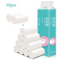 GoodLock(TM) 12pcs Roll Paper Tissue, Paper Roll 4 Layer Thickened Household Paper Rolled Paper Cleaning Towel Beauty Towel for Home Work Wet and Dry