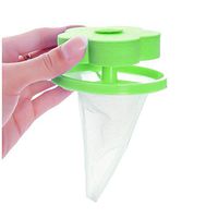 Souarts Flower-Type Household Reusable Washing Machine Floating Lint Mesh Bag (Green)