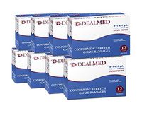 Dealmed 3" Conforming Stretch Gauze Bandages, 4.1 Yards Stretched, 12 Count (8 Pack)