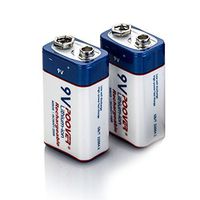 9V Lithium Battery,POOVER 700mAh 6f22 9volt Li-ion Rechargeable Batteries with 9v Battery Connector(2 Pack Batteries)