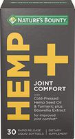 Nature's Bounty Hemp + Joint Comfort, for Improved Joing Comfort, 30 Rapid Release Liquid Softgels