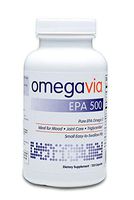 OmegaVia EPA 500 Omega-3 Fish Oil, 120 Capsules, 500 mg EPA/Pill, High-Purity EPA Formula (Triglyceride Form), IFOS 5-Star Certified, w/Fish Gelatin Capsule, Gluten-Free, Non-GMO