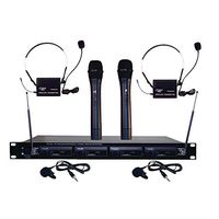 Pyle Pro Pdwm4300 4-Microphone Vhf Wireless Rack-Mount Microphone System 20.90in. x 12.20in. x 5.10in.