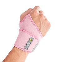 Bracoo Wrist Wrap, Reversible Compression Support for Sprains, Carpal Tunnel Syndrome, Wrist Tendonitis Pain Relief & Injury Recovery, WS10, Pink, 1 Count