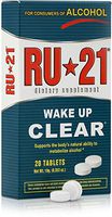 RU-21 Wake Up Clear After Drinking, Supports The Body's Ability to Metabolize Alcohol (20-Pill Pack)
