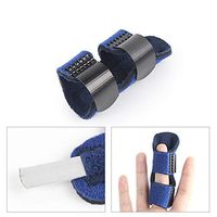 Finger Splints Straighten Brace Plus Finger Sleeves Built-in Aluminium Finger Brace - Mallet Trigger Finger Post Operative Finger Protector Pain Relief (2 Pack, Black & Blue)
