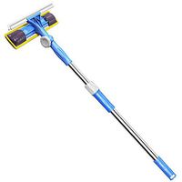 Professional 3-in-1 Window Squeegee -Microfiber Extendable Window Scrubber Washer Cleaner