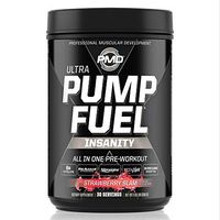 PMD Sports Ultra Pump Fuel Insanity - Pre Workout Drink Mix for Energy, Strength, Endurance, Muscle Pumps and Recovery - Complex Carbohydrates and Amino Energy - Strawberry Slam (30 Servings)