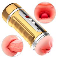 Male Massager Kit with 7 Thrusting Modes Suction and Vibration Massage Vacuum Pump Tool, Men's Licking Pennis Sucking Device for Boyfriend Husband Sexy Underwear for Man Vioce Moaning Toys,T-Shirt