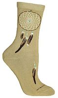 Dream Catcher Khaki Novelty Adult 10-13 Socks by Wheel House Designs USA Made SKU PH 1719