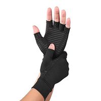 FALETO Copper Arthritis Compression Gloves Best Copper Infused Glove for Women and Men Rehabilitation Training Fingerless Hand Gloves Work for Rheumatoid Arthritis, Carpal Tunnel, RSI Osteoarthritis