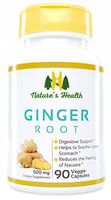 Ginger Capsule, Promotes Healthy Stomach Functions, 100% All-Natural Joint Health Support, Jiang, 500 Mg, 90 Veggie Capsules, Nature's Health