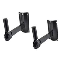 Pyle PSTNDW15 Dual Universal Adjustable Wall Mount Speaker Bracket Stands with Angle, Tilt, Rotation Adjustment (Pair)
