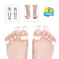 CHARMINER Orthopedic Bunion Corrector, 2 Toe Separators Elastic Straighteners Spacers for Reduce Foot Pain, Overlapping Toes and Hallux Valgus