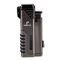 Windproof Lighter Gas Lighter Cigarette Lighter Torch Lighter Jet Red Four Flame Refillable Inflatable Cigar Lighter D0233