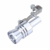 Docooler Aluminum Turbo Sound Whistle Exhaust Pipe Tailpipe BOV Blow-off Valve Simulator (XL, Silver)