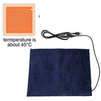 Heating Pad for Pets,5V 2A USB Electric Heating Pads for Back Pain Auto Shut Off, Can Washed with Water,for Warming Shoulder, Neck, Back, and Cushion or Pet Bed 24X30cm 45℃