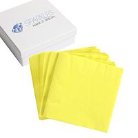 Sparkles Make It Special 50 pcs 2-Ply 5" inch Paper Napkins - Light Yellow - Cocktail Drink Party Wedding Reception
