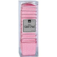 Favor Pail - Translucent Pink W Dots - 12/Pkg.