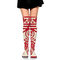 Chinese New Year Paper Cutting Love Over The Knee Long Socks Tube Thigh-High Sock Stockings For Girls & Womens
