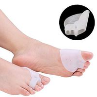 Duorui Toe Separator for The First Toe, Second Toe and The Third Toe, Hammer Toe with Forefoot Cushion Pad, Silicon Toe Spacer Hallux Valgus Corrector for Men and Women, Easy Wear in Shoes … (1 Pair)