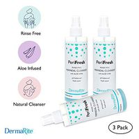 PeriFresh No Rinse Perineal Cleanser Spray, 3 Pack - 7.5 oz Peri Bottle - Mild Formula with Aloe - for Incontinence Care, Postpartum - for Men and Women
