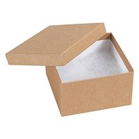 Tape Logic TLJB332K Jewelry Boxes, 3 1/2" x 3 1/2" x 2", Kraft (Pack of 100)