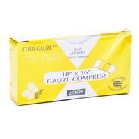 Unitized Gauze Bandage Compress 18x36 2/bx