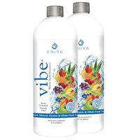 Eniva Vibe Fruit Sensation Liquid Full Spectrum Daily Immune Multi Minerals Vitamins 2 Bottle Value Pack (64 oz)