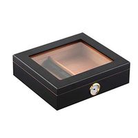 Cedar Cigar humidor Solid Wood Cigar Box Cigar Box moisturizing Constant Humidity Cigar Cabinet(Black)