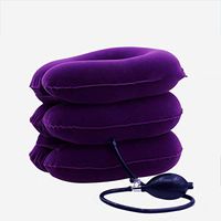 Glumlly Neck Brace Flocking Fabric,Air Neck Therapy Ergonomics,Cervical Neck Traction Device Can Inflatable,is Ideal for Spine Alignment & Chronic Neck Pain Relief,A