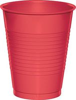 Club Pack of 240 Coral Pink Red Disposable Plastic Drinking Party Tumbler Cups 16 oz