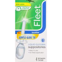 Fleet Liquid Glycerin Suppositories, Liquid Glyc Supp 7.5ml 185B, (1 BOX, 4 EACH) by C.B. FLEET COMPANY INC.